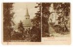 Kościół i cmentarz, pocztówka z 1904 r.